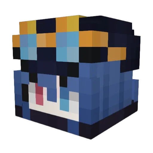 KaliLNX02 Minecraft avatar head, 3D render