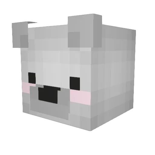 KaliU9 Minecraft avatar head, 3D render