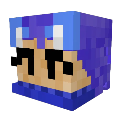 Kaliazet Minecraft avatar head, 3D render