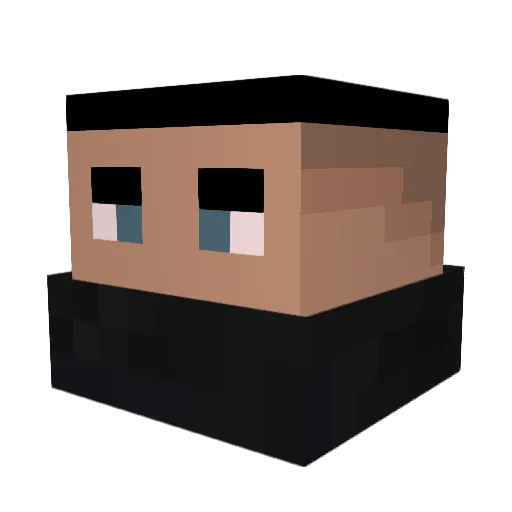 Kaliberus Minecraft avatar head, 3D render