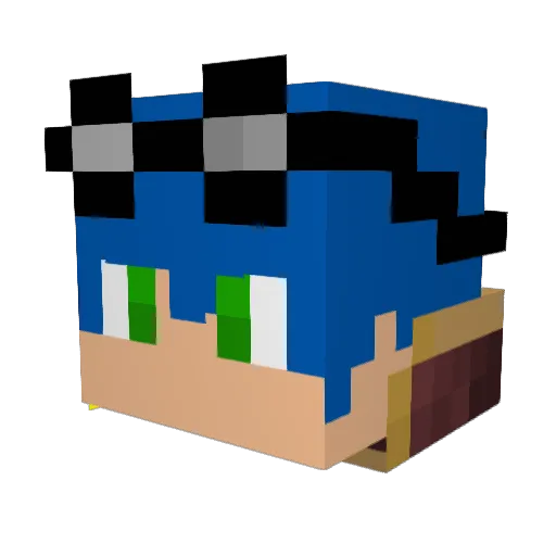 Kaliima Minecraft avatar head, 3D render