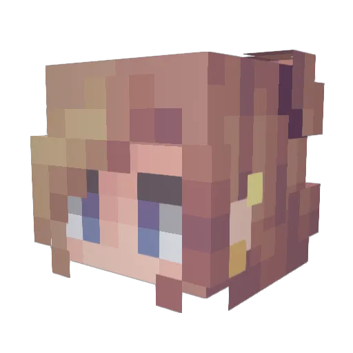 Kalijes Minecraft avatar head, 3D render
