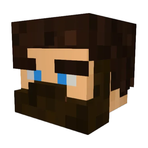 Kalikanor Minecraft avatar head, 3D render