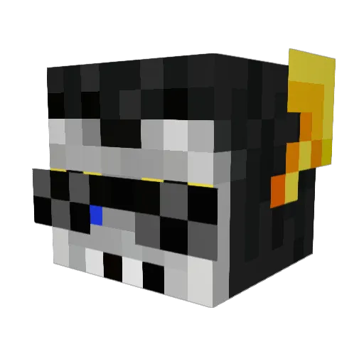 Kalikins Minecraft avatar head, 3D render