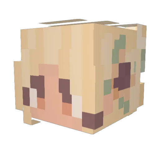 KalinaRoze Minecraft avatar head, 3D render
