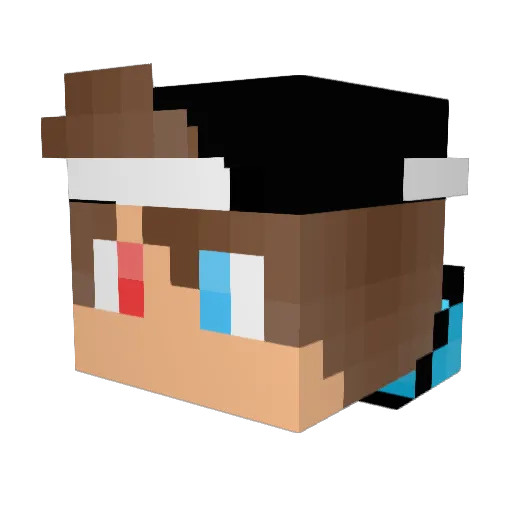 Kalinaka Minecraft avatar head, 3D render