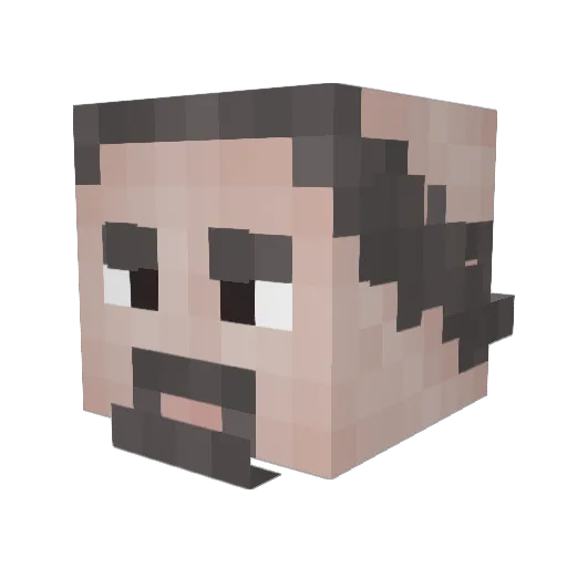 Kalinos Minecraft avatar head, 3D render