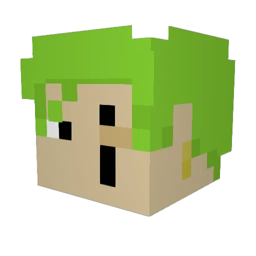 Kaliozet Minecraft avatar head, 3D render