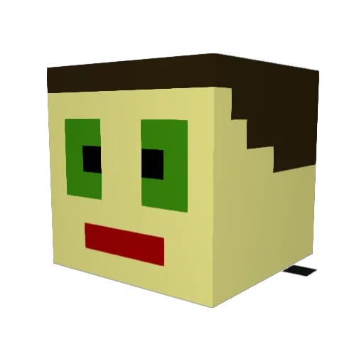 Kaliskayo Minecraft avatar head, 3D render