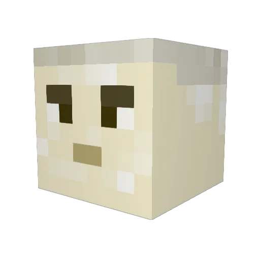 Kalitonin Minecraft avatar head, 3D render