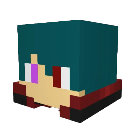 Kalitopia Minecraft avatar head, 3D render