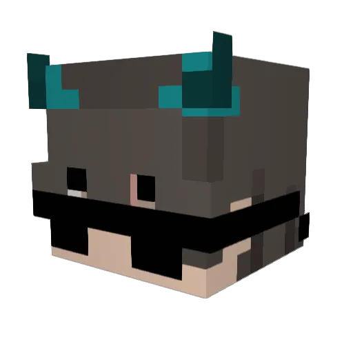 KalitriKolibri Minecraft avatar head, 3D render