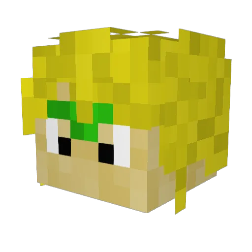 KalkMarx Minecraft avatar head, 3D render