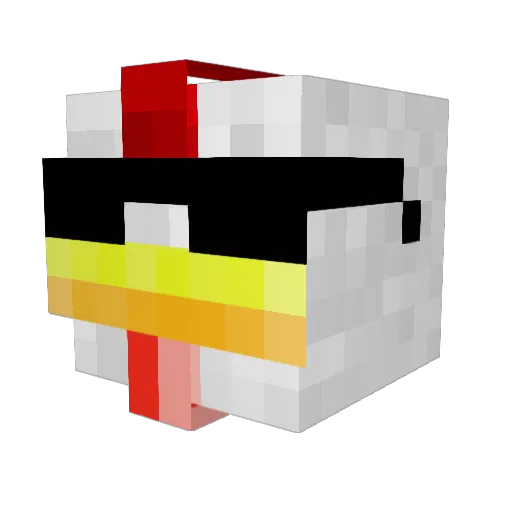 Kalke Minecraft avatar head, 3D render