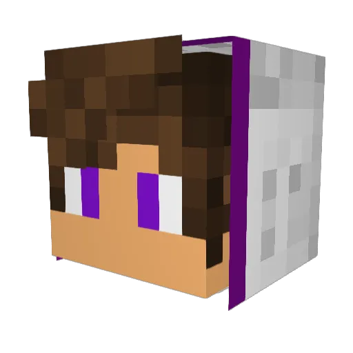 Kalkush Minecraft avatar head, 3D render