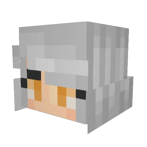 Kallaria Minecraft avatar head, 3D render