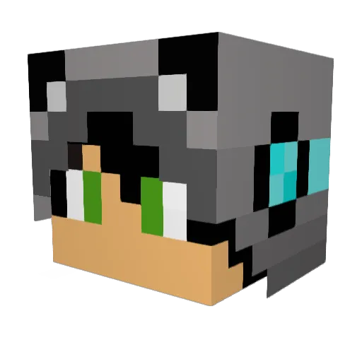 KalleBN Minecraft avatar head, 3D render