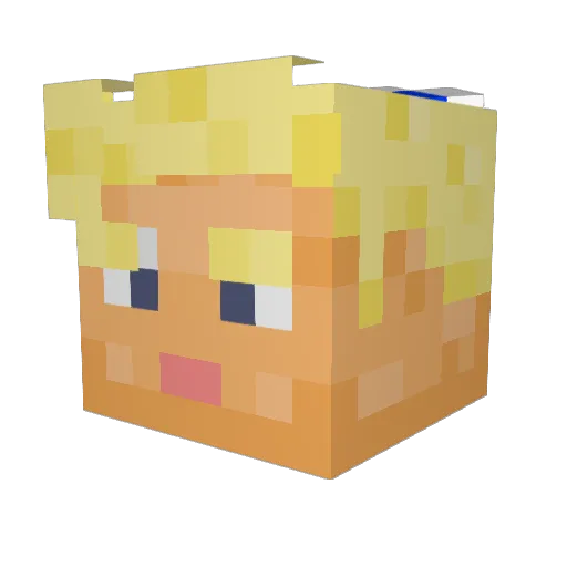 KalleGG Minecraft avatar head, 3D render