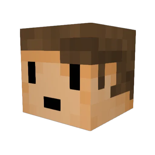 KalleTun Minecraft avatar head, 3D render