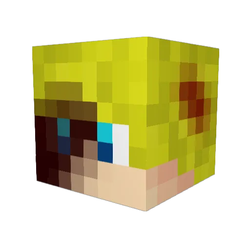 Kallecrafter Minecraft avatar head, 3D render