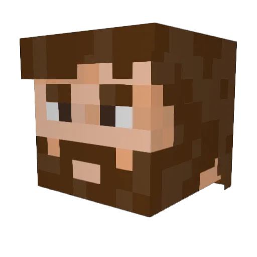Kallexas Minecraft avatar head, 3D render