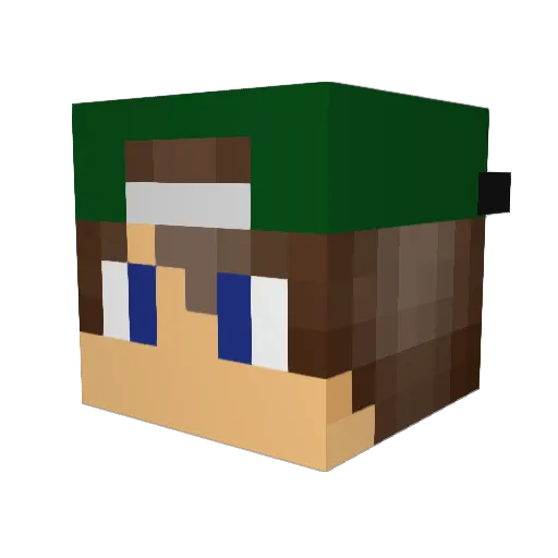 Kalli99 Minecraft avatar head, 3D render