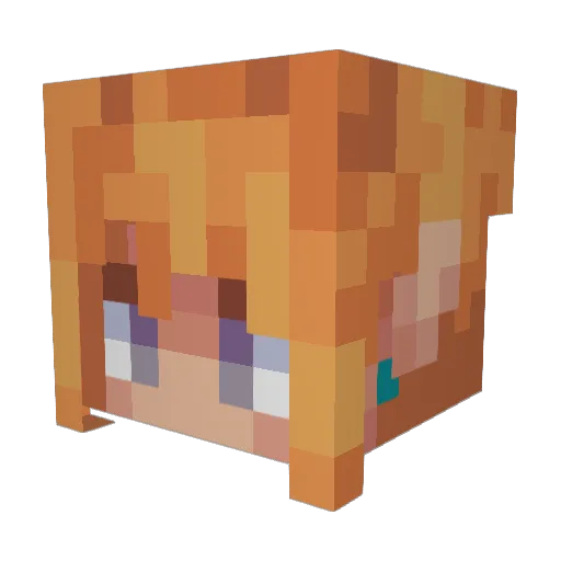 Kallia00 Minecraft avatar head, 3D render
