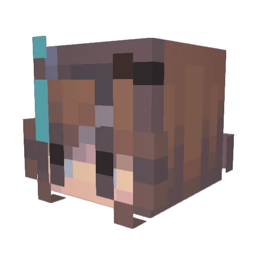 Kallifornia_8 Minecraft avatar head, 3D render