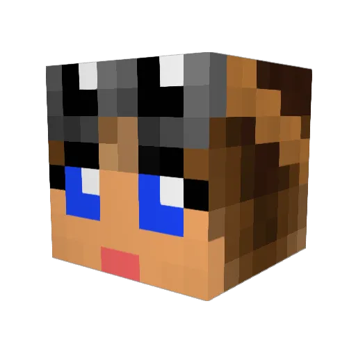 Kalliopi Minecraft avatar head, 3D render