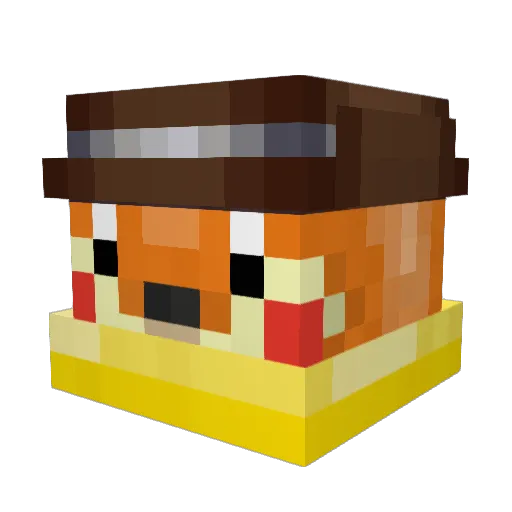 Kallister_Nara Minecraft avatar head, 3D render