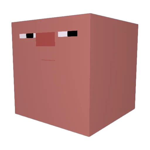 Kallito Minecraft avatar head, 3D render