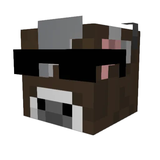 Kallutak Minecraft avatar head, 3D render