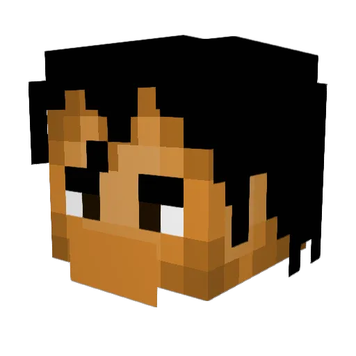 Kalm3 Minecraft avatar head, 3D render