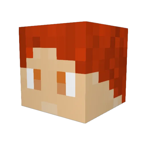 Kalokagathii Minecraft avatar head, 3D render