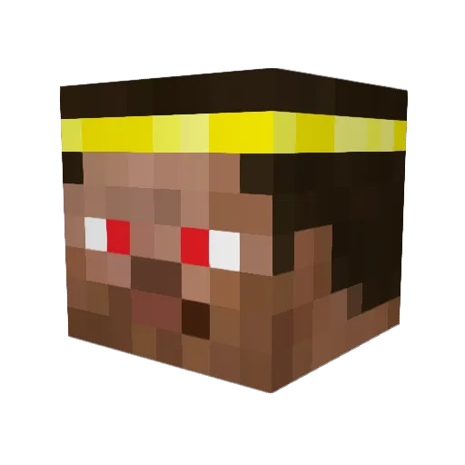 Kalpa Minecraft avatar head, 3D render