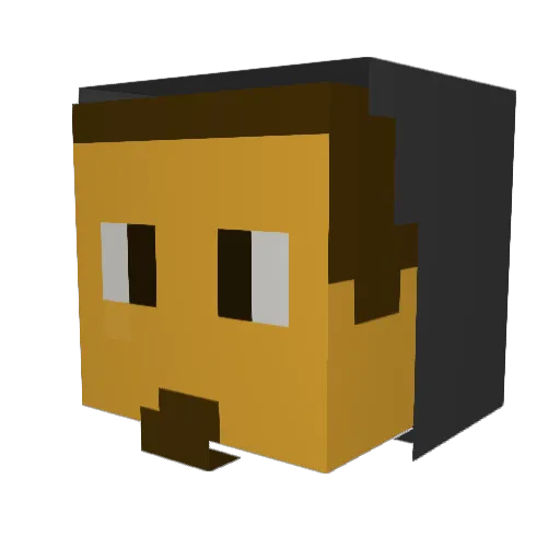 Kalsy_ Minecraft avatar head, 3D render