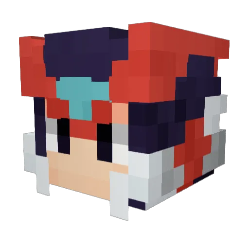 KaltSX Minecraft avatar head, 3D render