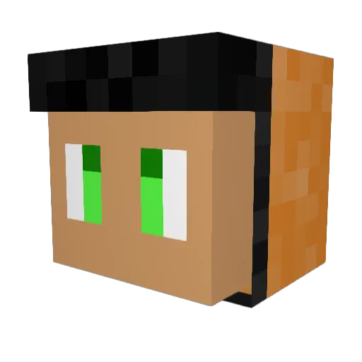 Kaltroz Minecraft avatar head, 3D render