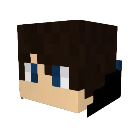 Kaltzifer Minecraft avatar head, 3D render