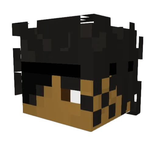 Kaluo Minecraft avatar head, 3D render