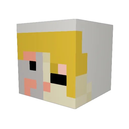 KalusVT Minecraft avatar head, 3D render