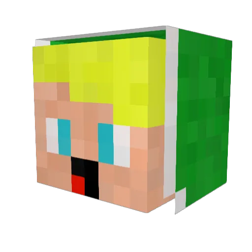 Kaluten512 Minecraft avatar head, 3D render