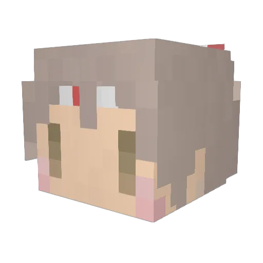 Kaluto4 Minecraft avatar head, 3D render