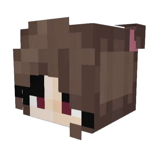 KalxPal Minecraft avatar head, 3D render