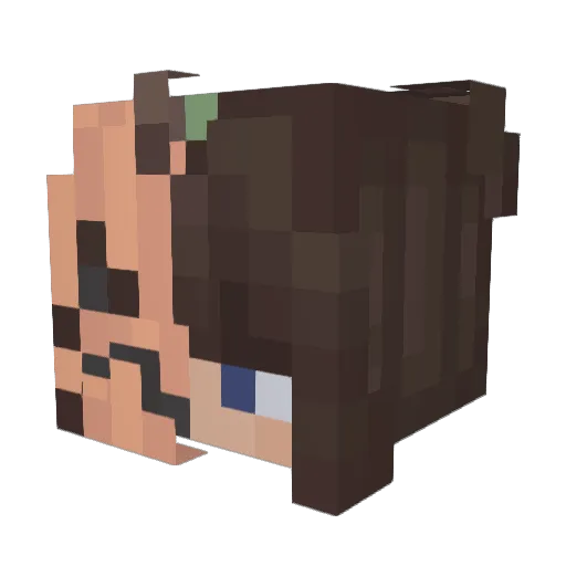 Kalxyz Minecraft avatar head, 3D render