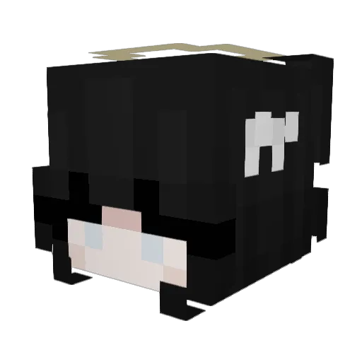 Kaly_dk Minecraft avatar head, 3D render