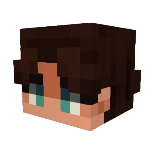 Kalyxs Minecraft avatar head, 3D render