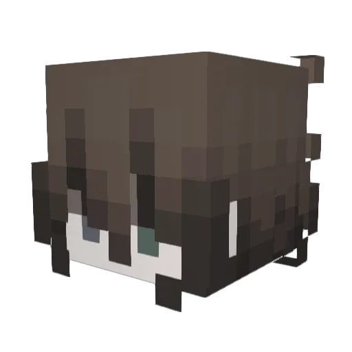 Kalziii Minecraft avatar head, 3D render