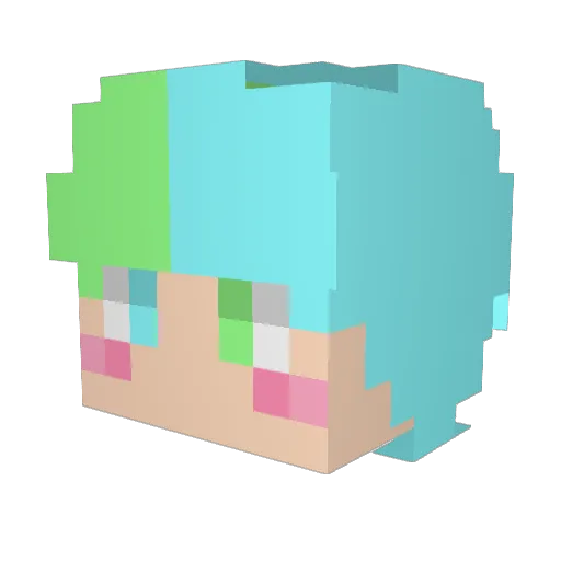 Kam_Cam Minecraft avatar head, 3D render