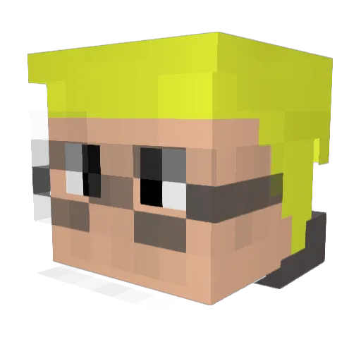 KamaLiman Minecraft avatar head, 3D render